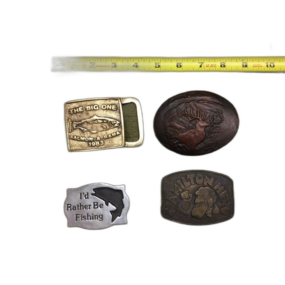 Outdoorsman Hunter Fishing Belt Buckles